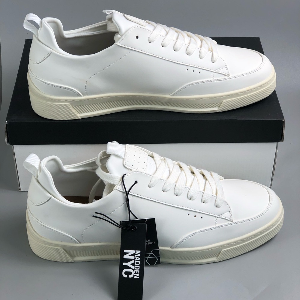 Madden NYC Men’s White Low-Top Sneakers